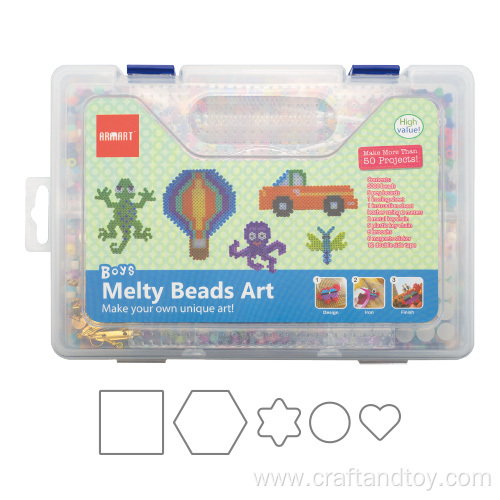 Melty Beads Art boys Group Activity